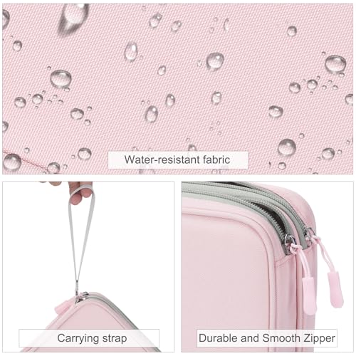 FYY Electronic Organizer, Travel Tech Pouch Bag, Extra Large, Light Pink - color: Light Pink, size: 10.8 x 8 x 3.15 inches