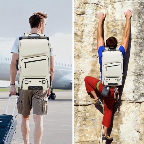 Backpack for Traveling On Airplane,Expandable Carry On Laptop Backpack for Men and Women,Outdoor Travel Bag,Off White - color: New Off White