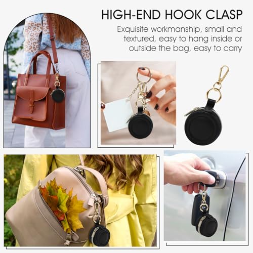 Portable Ring Keychain Holder - Black Jewelry Holder - color: Black