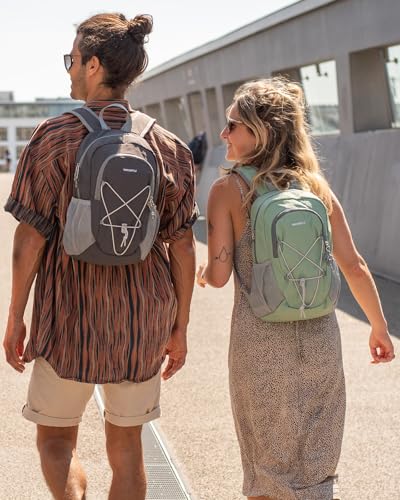 WATERFLY Small Hiking Backpack: 12L Outdoor Daypack For Women Men Teenager - color: Grey