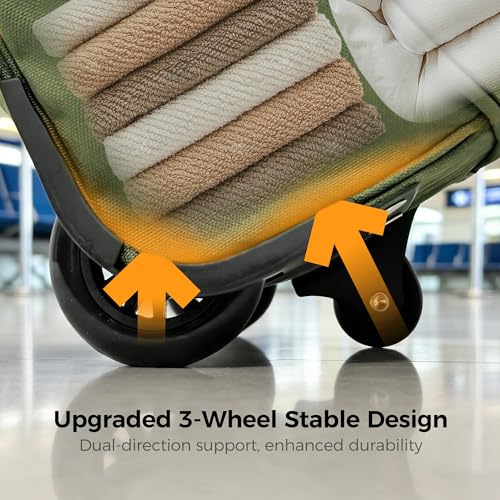 Rolling Duffel Bag with 3 Wheels, 28 Inch 110L Waterproof, Green - color: Green