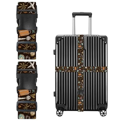 Nuxovilar Luggage Straps Set for Suitcase 1.96x90.5in Polyester - color: YCC01256, size: 1.96"x90.5"