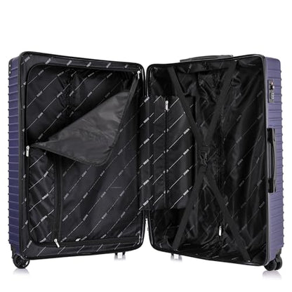 DUKAP TOUR 24-Inch Medium Hardside Spinner Luggage TSA Lock Durable Blue - color: Blue, size: 24 Inch