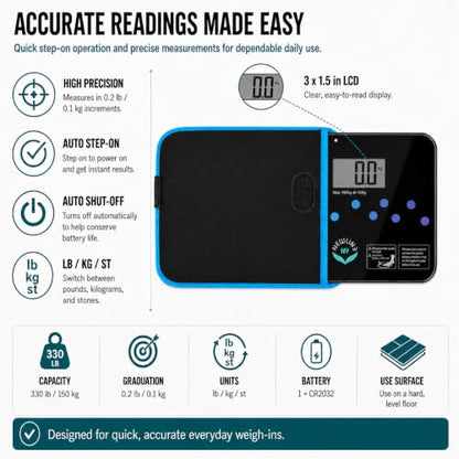 600 Super Mini Travel Bathroom Scale with Sleeve, Trendy Wave - color: Trendy Wave