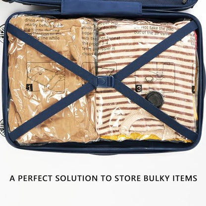Vacuum Storage Bags, Compression Packing Space Saver Seal Bags for Clothing Bedding Comforters Blankets Pillows, 8 Medium - size: 8 Medium