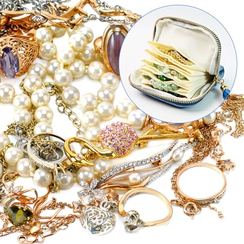 Portable Ring Keychain Holder - Jewelry Holder - color: Peacock Blue