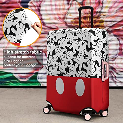 Mouse Hands Gesture Luggage Cover Protector Fit 22-24 Inch, White - color: Luggage Cover-1, size: M(22-24in)