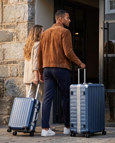 LUGGEX 2-Piece Zipperless Luggage Set, 20/24 Inch, Ocean Blue - color: Ocean Blue, size: 2 Piece Set (20/24)