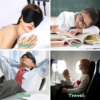 Eye Mask for Sleeping 2 Pack Sleep Masks for Men and Women - color: Black+green