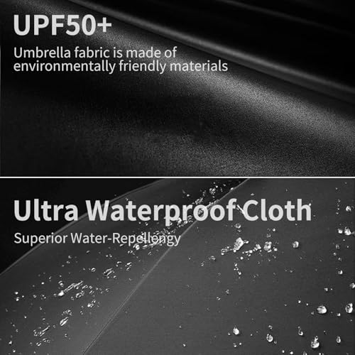 Automatic Travel Mini Umbrella, Compact Folding Small Pocket Umbrellas for Purse Wallet, UV Sun Rain Protection, Lightweight Portable Design Fits in Backpack for Women Men Kids - color: Black + White
