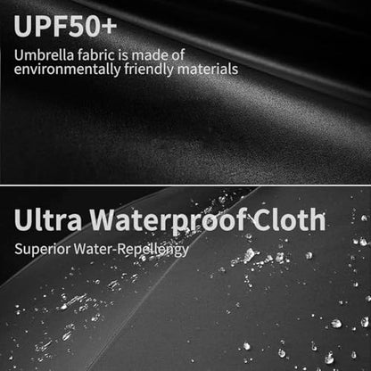 Automatic Travel Mini Umbrella, Compact Folding Small Pocket Umbrellas for Purse Wallet, UV Sun Rain Protection, Lightweight Portable Design Fits in Backpack for Women Men Kids - color: Black + White