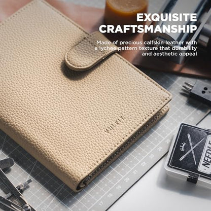 VULKIT Dual Passport Wallet for RFID 2 Passports Holder - color: Nude