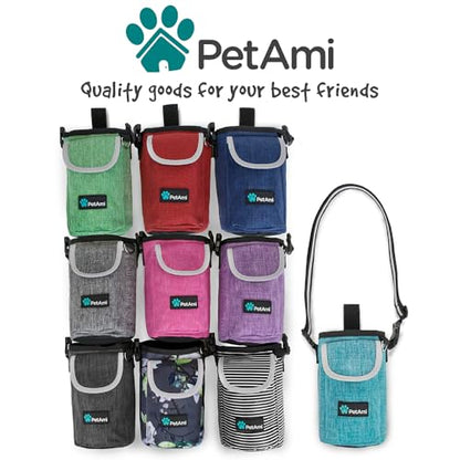 PetAmi Dog Treat Pouch, Large Hands-Free Training Bag, Gray - color: Heather Grey