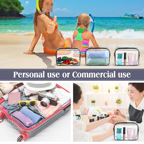 Sanwuta 100 Pcs Clear Makeup Bags Bulk, Toiletry Bag,Black - color: Black