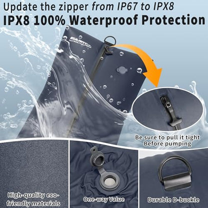 EULANT Travel Vacuum Bags,IPX8 Waterproof Vacuum Compression Bag - color: Navy, size: 3 Pack