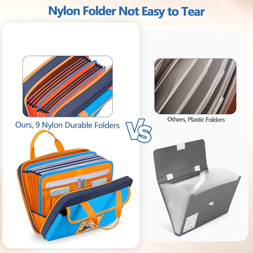 Zipper Document Bag for Boys and Girls, Baby Portfolio Organizer Case - color: Blue