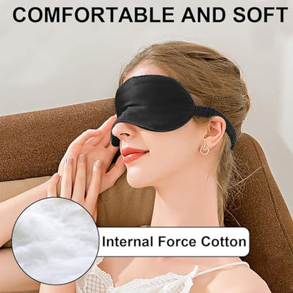 IEKEODI 4 Pack Sleep Masks, Blackout Eye Masks for Sleeping,(4 Black) - color: 4 Black