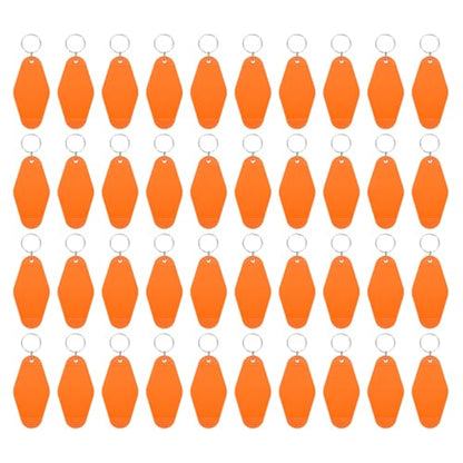 uxcell Hotel Keychains Blank Plastic - color: Orange