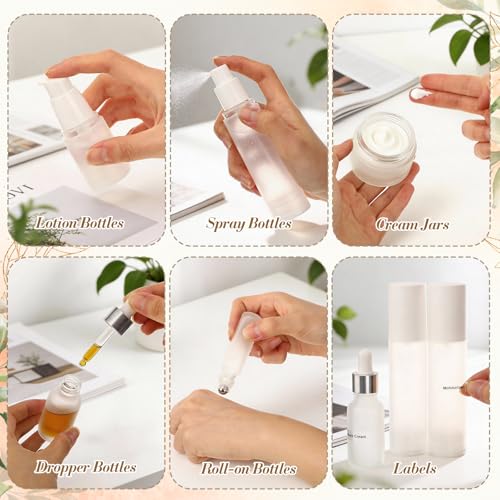 Blushtier 27 Pack Travel Skincare Containers Set 0.4/0.51/0.68/1.7oz