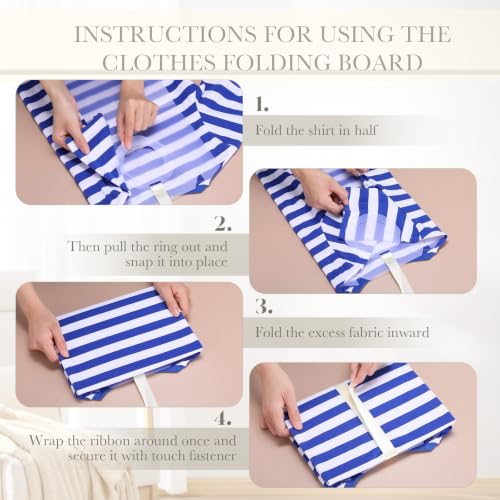 Novabright 30 Pack Large Shirt Folding Board 16.73x10.63'' Stackable, Clear