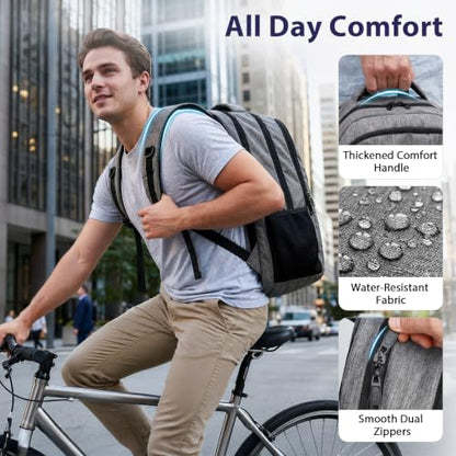 MATEIN 18 Inch Extra Large Laptop Backpack, 50 L Business Travel Backpack - color: Grey, size: 18 Inch