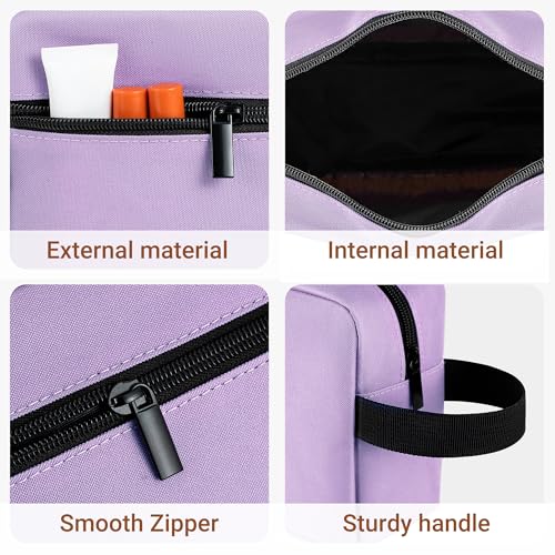 Elviros Hanging Toiletry Bag, Lightweight Dopp Kit, Small, Lavender Purple - color: Lavender Purple, size: Small