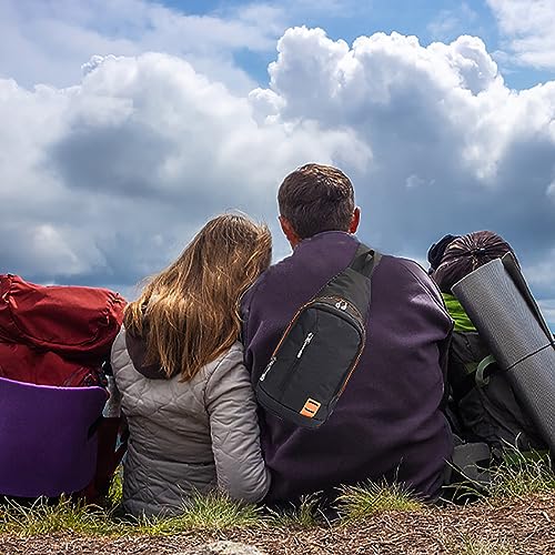 Peicees Small Sling Backpack Waterproof Unisex Shoulder Bag Chest Crossbody Daypack - color: 2_rose Red, size: Small