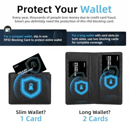2 Pack RFID Blocking Card, Slim Contactless NFC Debit Credit Card Protector for Wallets,Safe Card RFID Cards Blocker, Anti-Theft for Credit Card Passort ID Card, Travle Accessories for Men & Women - style: 2