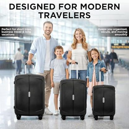 IZOD Mateo 3 Piece Expandable Hardside Luggage Set, Black - color: Black, size: 3 Piece Set