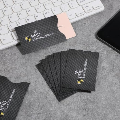 8PCS RFID Blocking Sleeves, Credit Card Protector, Identity Theft Protection Secure Sleeves, RFID Identity Card Protector for Men/Women Smart Slim Design Fits Wallet/Purse