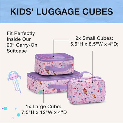 Traveler's Choice Kids JoJo the Bear's Travel Adventure, Under the Sea, 3-Piece Packing Cube Set - color: Under the Sea, size: 3-Piece Packing Cube Set