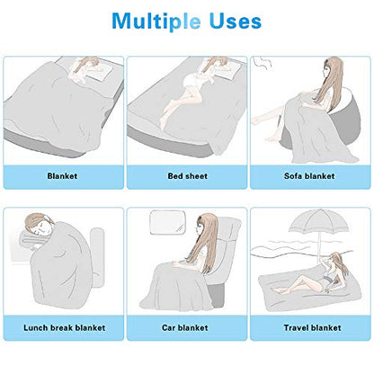 AmyHomie Cooling Blanket 79"x91", 100% Rayon Derived from Bamboo - color: Light Purple, size: 79" x 91"