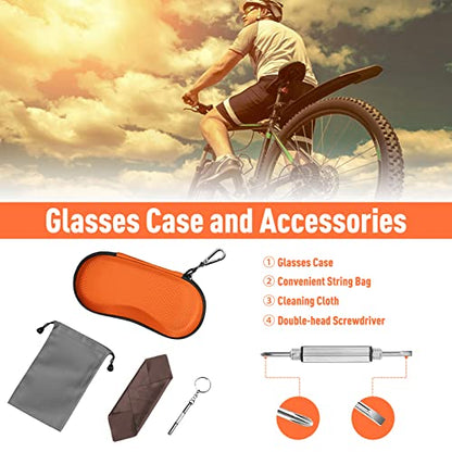 FINTIE Sunglasses Case, Hard EVA Shell Shockproof Sport Glasses Case - color: Orange