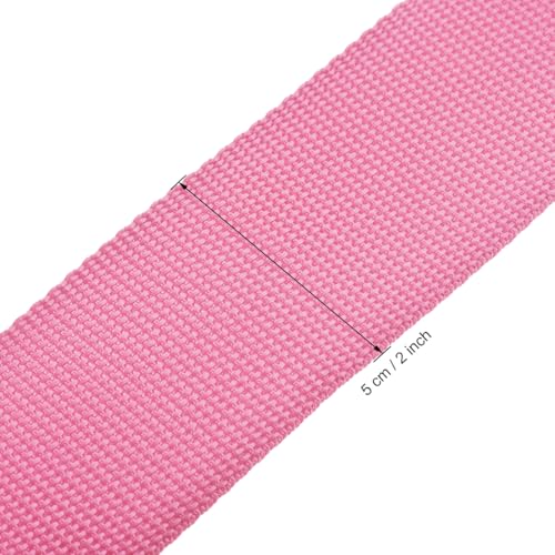 uxcell Luggage Straps Suitcase Belts 2x78 2Mx5cm Pink 2Pcs | Adjustable PP Travel Bag Packing Accessories with Buckle Label - color: Pink