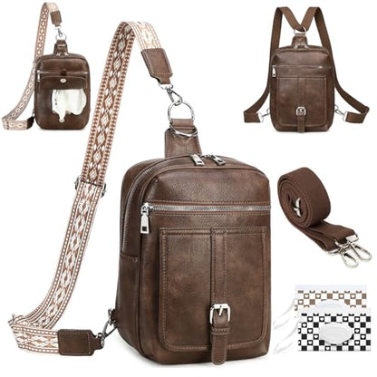 MYHOZEE Mini Diaper Bag Crossbody Small Diaper Bag Purse with Wipes Pocket - color: Coffee