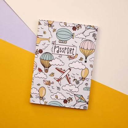 Passport Cover for Kids, Women and Men, Cute Travel Passport Holder (Dirigible Pattern) - color: 14. Dirigible Pattern
