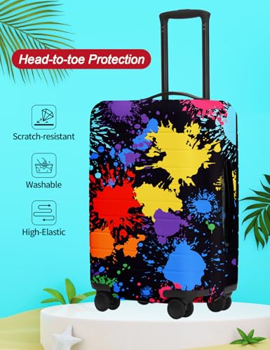 Luggage Covers For Suitcase TSA Approved, Fits 18-32 Inch - color: Graffiti, size: M(23"-26" Suitcase)
