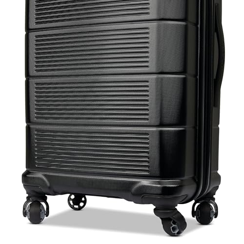 American Tourister Stratum 2.0 Expandable Hardside Luggage with Spinner Wheels, 24" SPINNER, Jet Black - color: Jet Black, size: 24-Inch Checked-Medium