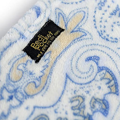 PediPocket Original Patented 50"x70" Perfect Paisley Plush Fleece Blanket - color: Perfect Paisley