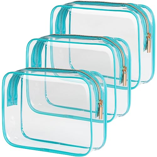 PACKISM Clear Makeup Bag for Travel - TSA Approved Toiletry Bag, Green - color: Turquoise, size: Medium Set