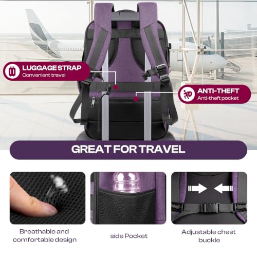 Laptop Backpack for men, Compatible with 18.4 inch Laptop, Purple - color: Purple, size: 3X-Large
