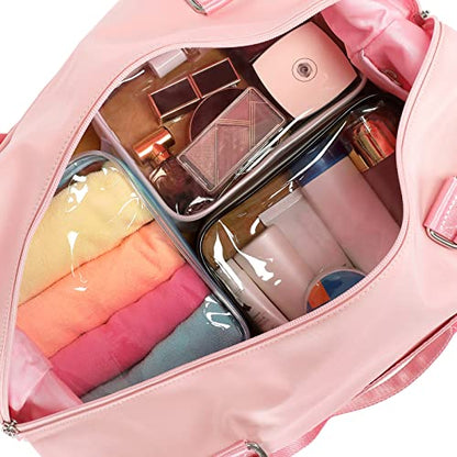 PACKISM Clear Makeup Bag Travel - TSA Approved Toiletry Bag, Matte White - color: Y- Bright White, size: Medium Set
