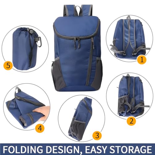 Portable Foldable Backpack Folding Mountaineering Bag, Ultralight Outdoor Cycling Rucksack, Travel Hiking Knapsack (Green) - color: Green