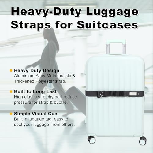 Vigorport Luggage Straps for Suitcases TSA Approved Suitcase Belt