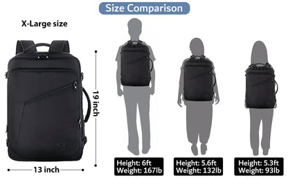 MATEIN Carry on Backpack, Extra Large Expandable Travel Backpack for Men - color: Black, size: X-Large