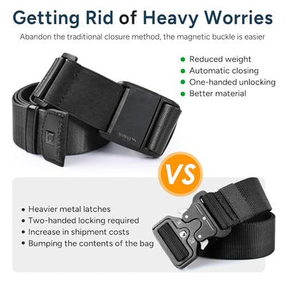 Travel Inspira Magnetic Quick Release Luggage Straps Black - color: Black-02