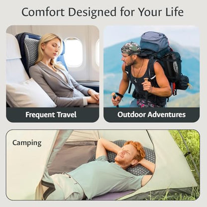 fulocean Small Cooling Memory Foam Pillows for Travel, Camping, Airplanes - size: M - 18 x 13 Inch