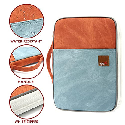 Document A4 Bag Case Waterproof Organizer Portfolio Office Travel Zipper Multi-Function Pouch - color: Green Khaki