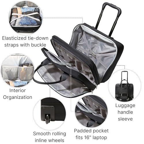 Baggallini Women's 2 Wheel Tote - color: Black