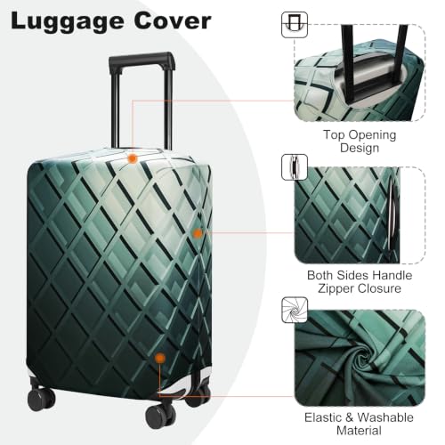 HYPER VENTURE Travel Luggage Cover Suitcase Protector Fits 18-22 Inch, S - color: Dark Grid, size: S